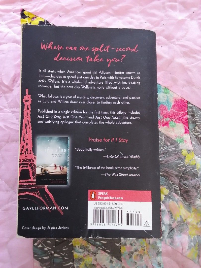 Just One by Gayle Forman Novel (Category: Storybooks) located in Manila. Submitted by charismabossbabyricky (Listing ID 1440430730, Image 2). Description: .