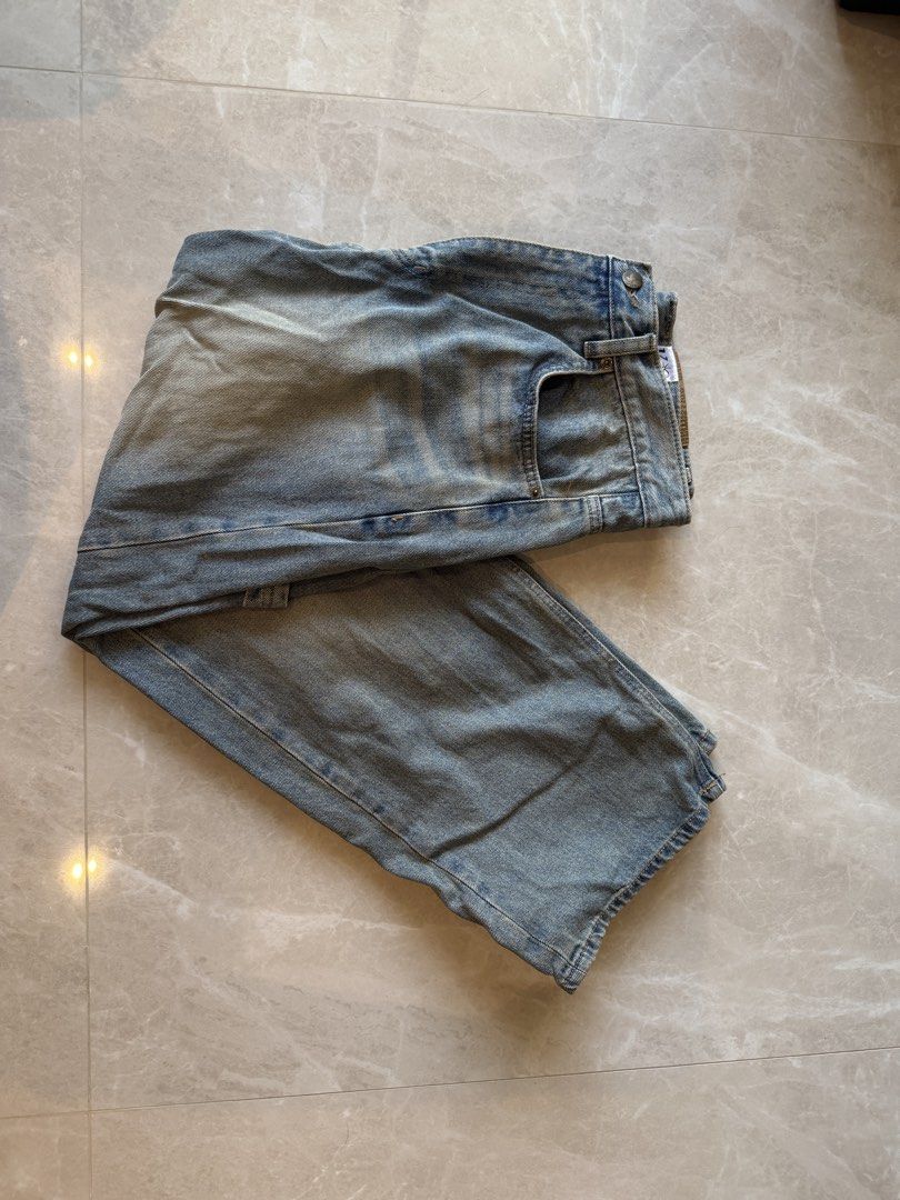 Kashiko Embroidered Nonfade Denim Pants, Women