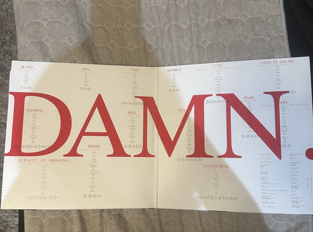 Kendrick Lamar Damn Vinyl (Category: Vinyls) located in Quezon City. Submitted by toysplayss (Listing ID 1440469892, Image 3). Description: Kendrick Lamar Damn Vinyl ✅double layered of plastic ✅no scratches ✅almost brand new (used once) Bought in japan Loc: qc Lalamove,cod or gcash 1 stock only.