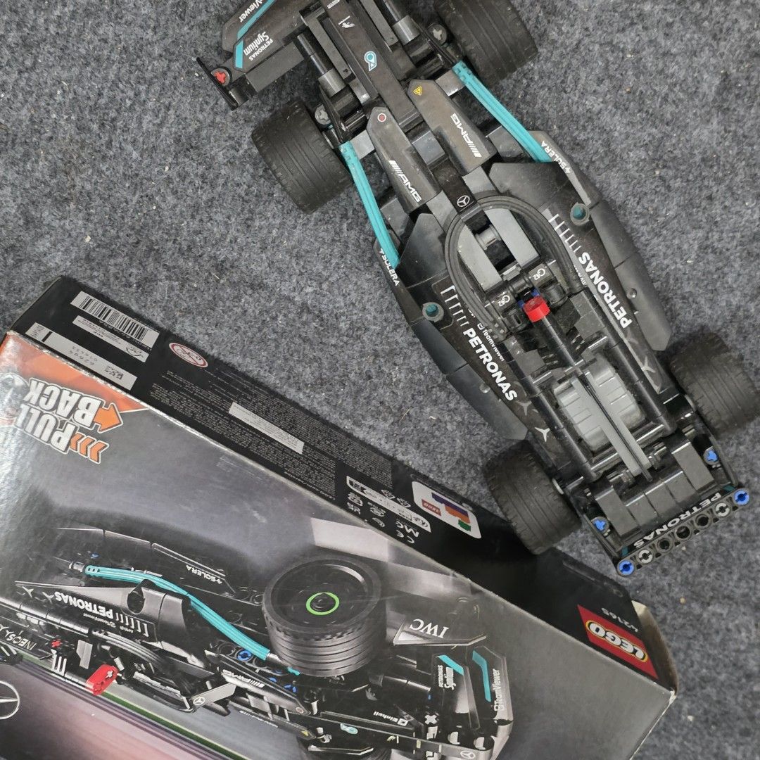 Lego Tecgnic F1 Mercedes W14 Pull Back (Category: Lego & Building Sets) located in Calamba. Submitted by z1meister (Listing ID 1440505249, Image 3). Description: WYSIWYG Built already, wil the extra pieces and manual included Calamba Laguna Can ship thru JNT or LBC.