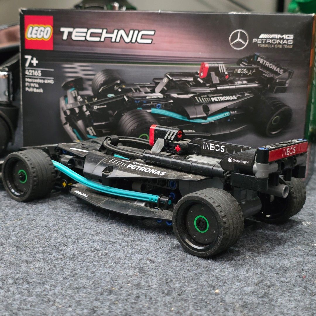 Lego Tecgnic F1 Mercedes W14 Pull Back (Category: Lego & Building Sets) located in Calamba. Submitted by z1meister (Listing ID 1440505249, Image 2). Description: WYSIWYG Built already, wil the extra pieces and manual included Calamba Laguna Can ship thru JNT or LBC.