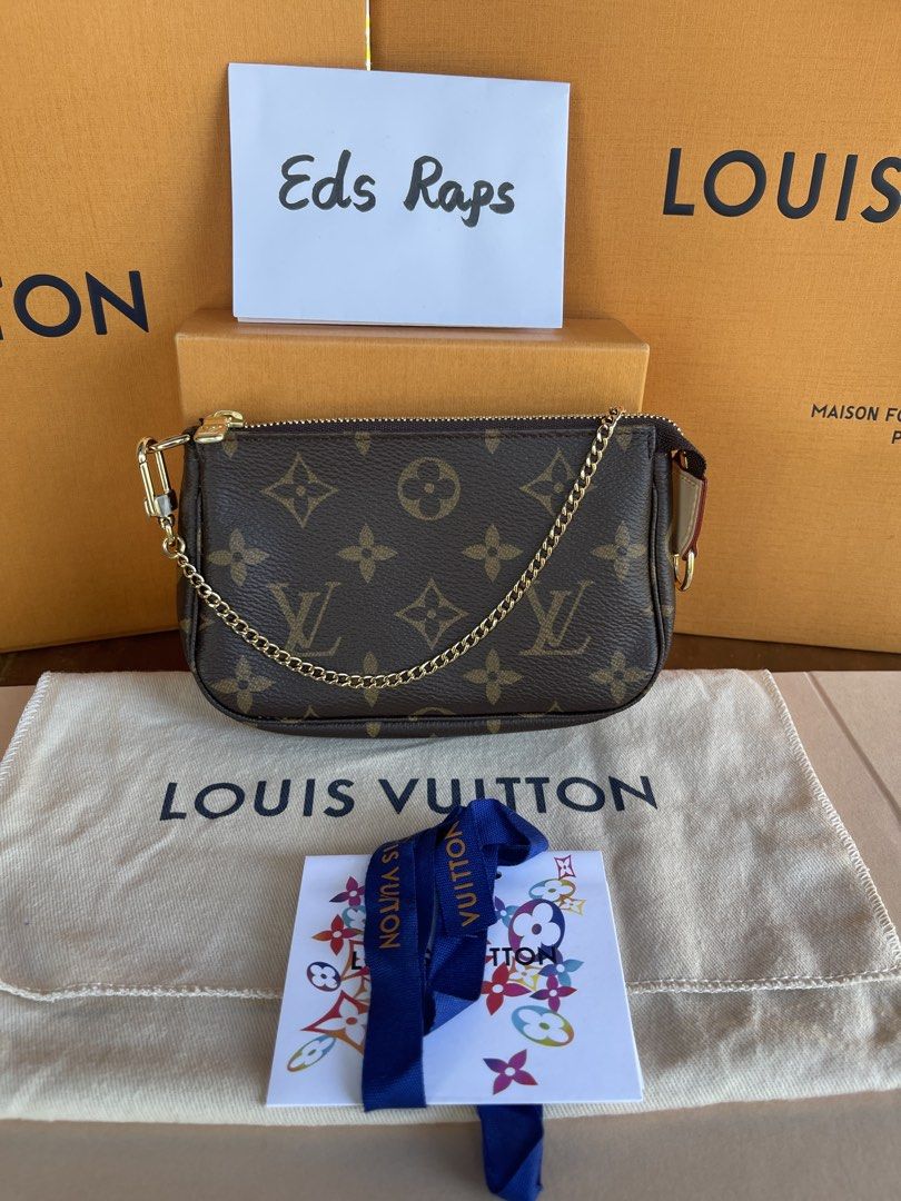 Louis Vuitton Mini Pochette (Category: Luxury Bags & Wallets) located in Puerto Princesa. Submitted by eds.raps (Listing ID 1440397305, Image 2). Description: Onhand Open for Layaway max 3 mos. Brand new Complete inclusions Electronic receipt Buyer pays shipping fee Damier Azur Discontinued 48k Monogram 45k Prices might change at anytime .