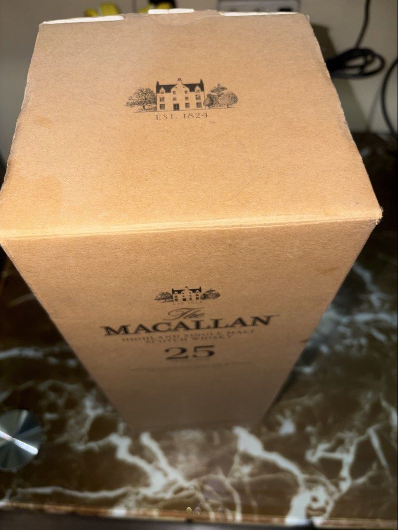 Macallan 25 (Category: Looking For) located in Manila. Submitted by cristal187 (Listing ID 1440434667, Image 2). Description: FOR SALE 🔥 The Macallan 25 Years Old Highland Single Malt Scotch Whisky Price: ₱180,000 Negotiable pa sa sure buyer! PM lang Details: - 700ml | 43% ABV - Annual 2021 Release - Sealed, complete with original wooden box - Matured sa sherry seasoned oak casks from Jerez, Spain - Rich mahogany, lasang dried fruits, wood smoke