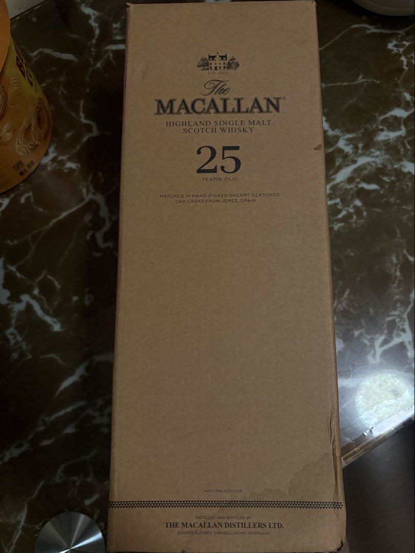 Macallan 25 (Category: Looking For) located in Manila. Submitted by cristal187 (Listing ID 1440434667, Image 3). Description: FOR SALE 🔥 The Macallan 25 Years Old Highland Single Malt Scotch Whisky Price: ₱180,000 Negotiable pa sa sure buyer! PM lang Details: - 700ml | 43% ABV - Annual 2021 Release - Sealed, complete with original wooden box - Matured sa sherry seasoned oak casks from Jerez, Spain - Rich mahogany, lasang dried fruits, wood smoke