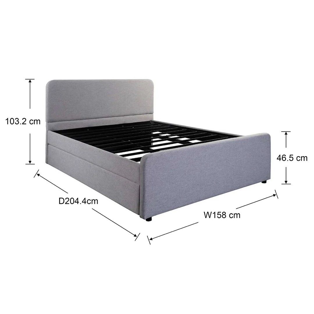 Mandaue Foam — Hilton Bed Frame in Taupe (Category: Bed Frames & Mattresses) located in Quezon City. Submitted by jaja.20 (Listing ID 1440494050, Image 2). Description: I can send actual pics/video of the item upon req Queen size 3 mos used pa lang po Rfs: change of mind. Too big for our space. I also have ready mattress (brand new) for the pull out + additional fee. Ps. Mattress not included. Bed frame lang po ang for sale :).