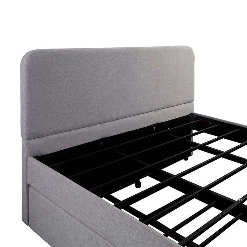 Mandaue Foam — Hilton Bed Frame in Taupe (Category: Bed Frames & Mattresses) located in Quezon City. Submitted by jaja.20 (Listing ID 1440494050, Image 3). Description: I can send actual pics/video of the item upon req Queen size 3 mos used pa lang po Rfs: change of mind. Too big for our space. I also have ready mattress (brand new) for the pull out + additional fee. Ps. Mattress not included. Bed frame lang po ang for sale :).
