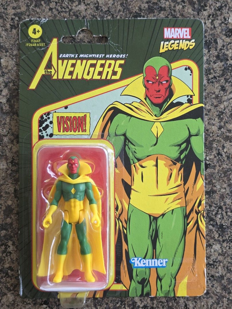 Marvel Legends Avengers Vision Kenner Retro Action Figure (Category: Figurines & Statues) located in Quezon City. Submitted by watchesandthings (Listing ID 1440388183, Image 1). Description: brand new sealed unopened marvel legends vision retro kenner.