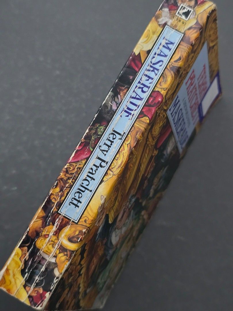 Masquerade by Terry Pratchett (Mass Market Paperback) (Category: Storybooks) located in Dasmarinas. Submitted by curatedreadsbykat (Listing ID 1440427049, Image 2). Description: ✨ Secondhand ✨ This is a preloved copy so kindly manage your expectations. May have flaws like dents, tanning, foxing, writings, etc. ✨ Kindly swipe left on the picture section of the listing to see the condition of the book..