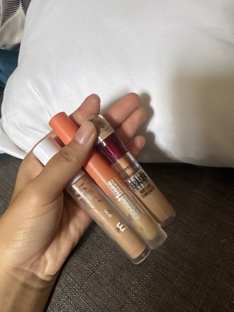 Maybelline Eraser concealer, colourette second base, grwm concealer (Category: Makeup) located in Makati City. Submitted by nglcrl07 (Listing ID 1440411711, Image 1). Description: Take all .