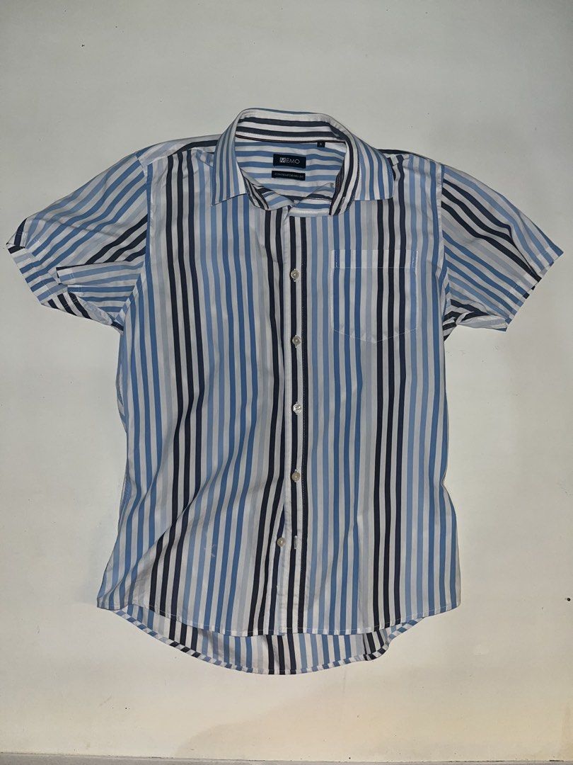 MEMO Short Sleeve Striped Shirt (Category: Tshirts & Polo Shirts ) located in Manila. Submitted by refinedthreads (Listing ID 1440399455, Image 1). Description: To Fit Chest: 34 to 36 inches To Fit Waist: 28 to 30 inches .