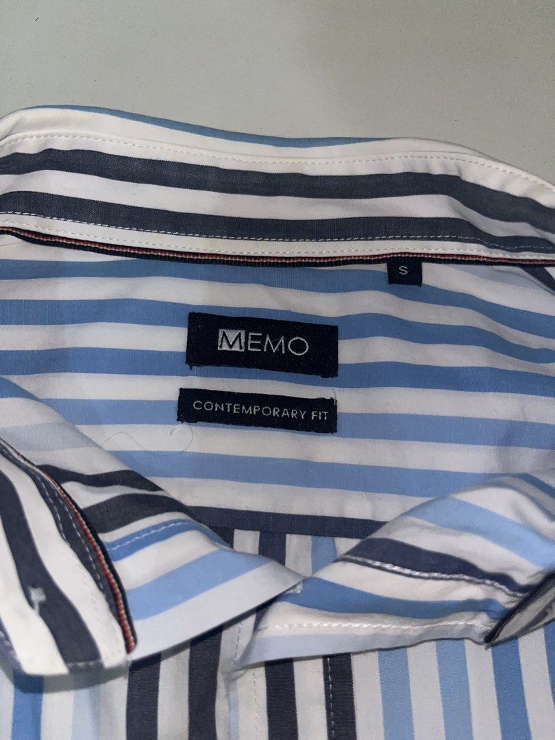 MEMO Short Sleeve Striped Shirt (Category: Tshirts & Polo Shirts ) located in Manila. Submitted by refinedthreads (Listing ID 1440399455, Image 2). Description: To Fit Chest: 34 to 36 inches To Fit Waist: 28 to 30 inches .
