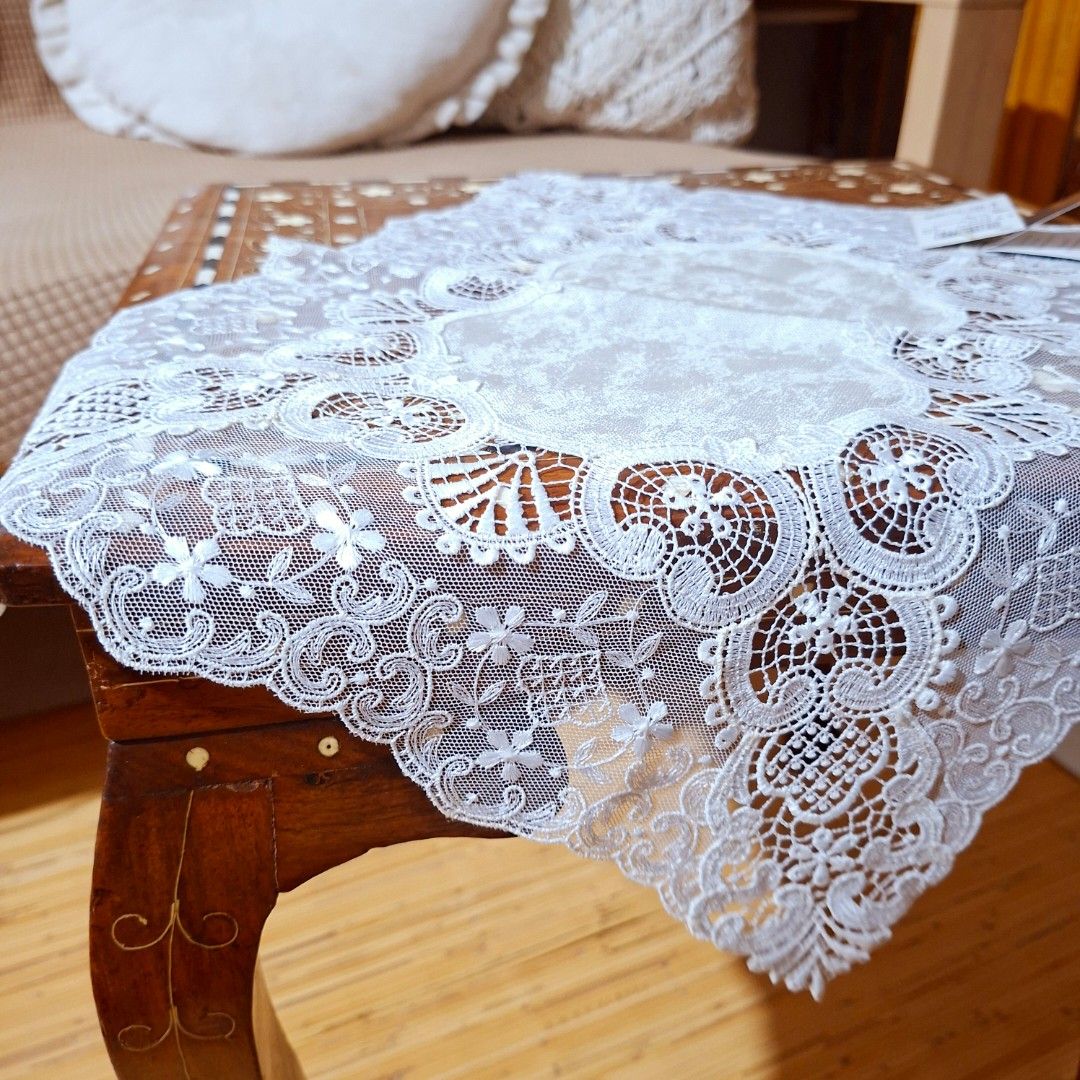 Mode Spitze Plauner spitze doily (Category: Table Linen & Textiles) located in Dasmarinas. Submitted by millennialmeetsvintage (Listing ID 1440495419, Image 2). Description: has barely noticeable yellow discolorations (washable) 30 x 40 cm handmade from germany check last pic for price reference last price posted, no haggling 🙅🏻‍♀️ 🌍ships from DASMA, CAVITE 🚚 shipping via Lalamove only ❌no reservations, first-to-pay basis ❌no physical store, 