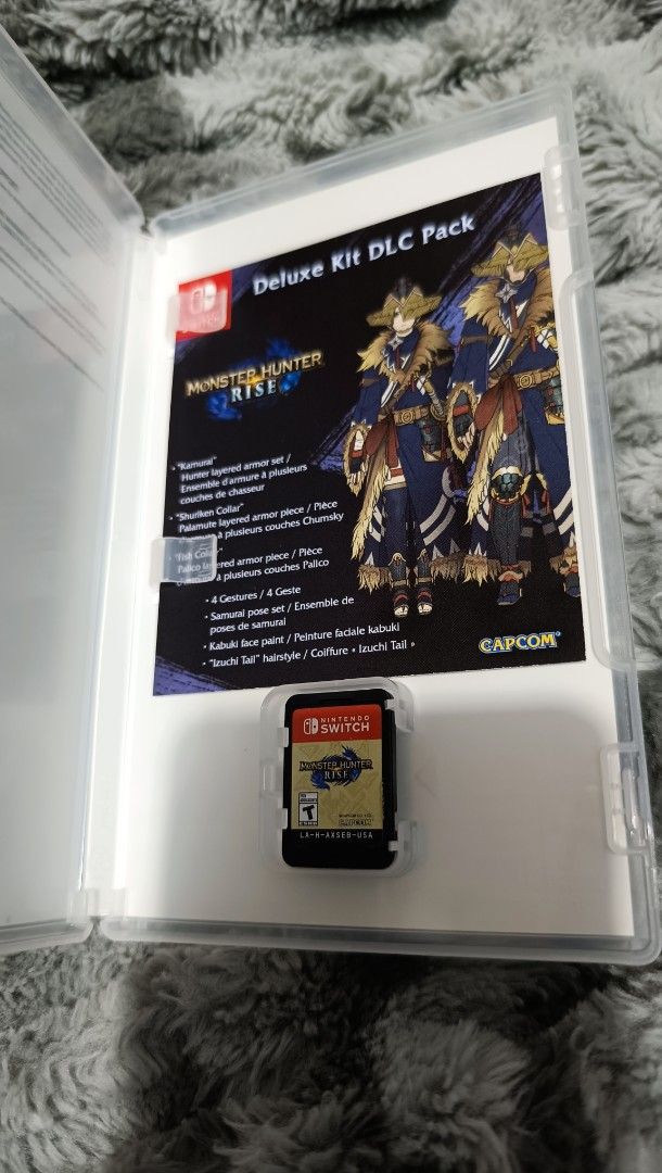 Monster Hunter Rise Deluxe Edition Nintendo Switch Game (Category: Nintendo) located in Manila. Submitted by shirorinrin (Listing ID 1440440215, Image 2). Description: Selling Monster Hunter Rise for NSW/NSW Lite. Used code. RFS: Need funds Weekdays: Can do meetup in Cubao - Farmers Market, Gateway Mall Can do meetup in SM MOA Can also do meetup in any MRT-3 stations Weekends: Can do meetup in Montalban Town Center.