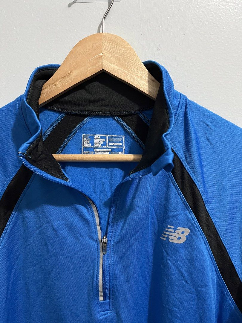 New Balance NB Dry Shirt (Category: Activewear) located in Manila. Submitted by mkjah (Listing ID 1440540201, Image 3). Description: New Balance NB Dry LongSleeves Running shirt with thumbhole cuffs Half-zip Reflective Silver Logo & zipper trim Stretchable Fabric Size: Asia L (W) 22 (L) 27 (SH) 20 (S) 28 Faded size tag; no issue Ready to use 🧼 Color may vary due to lighting Price: 450 plus shipping Please manage your expectations before placing 