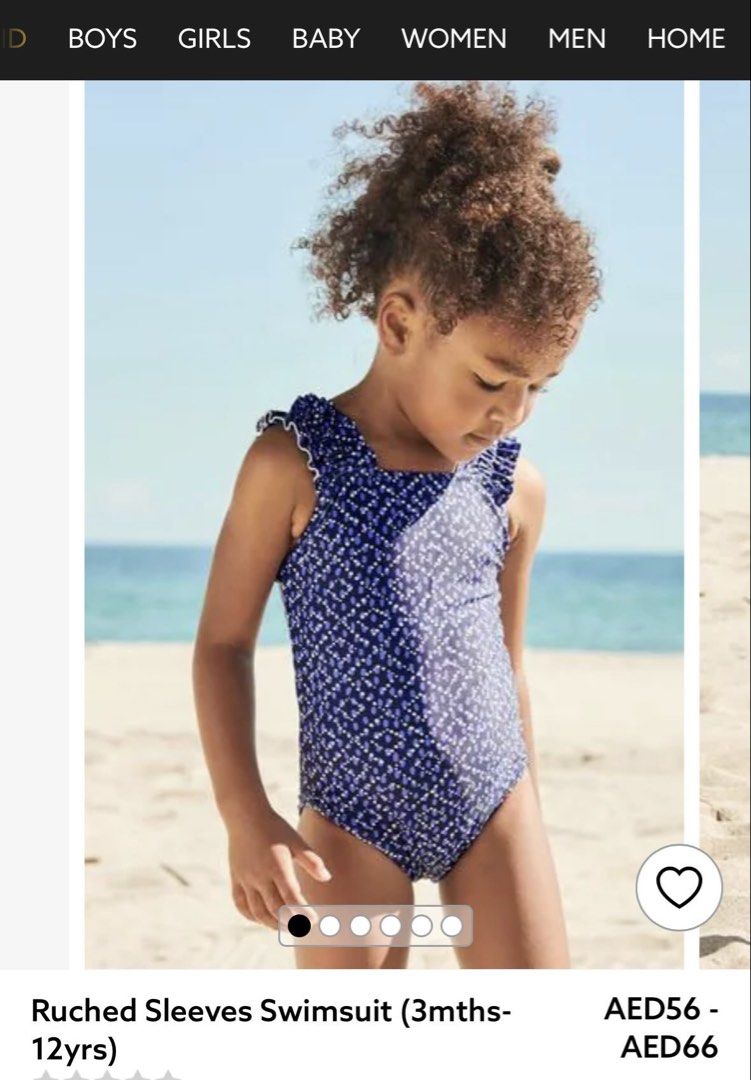 Next Ruched Sleeveless swimsuit 7yo (Category: Babies & Kids Fashion) located in Quezon City. Submitted by tan__k (Listing ID 1440393926, Image 1). Description: authentic Size 7yo Retails 1,350.