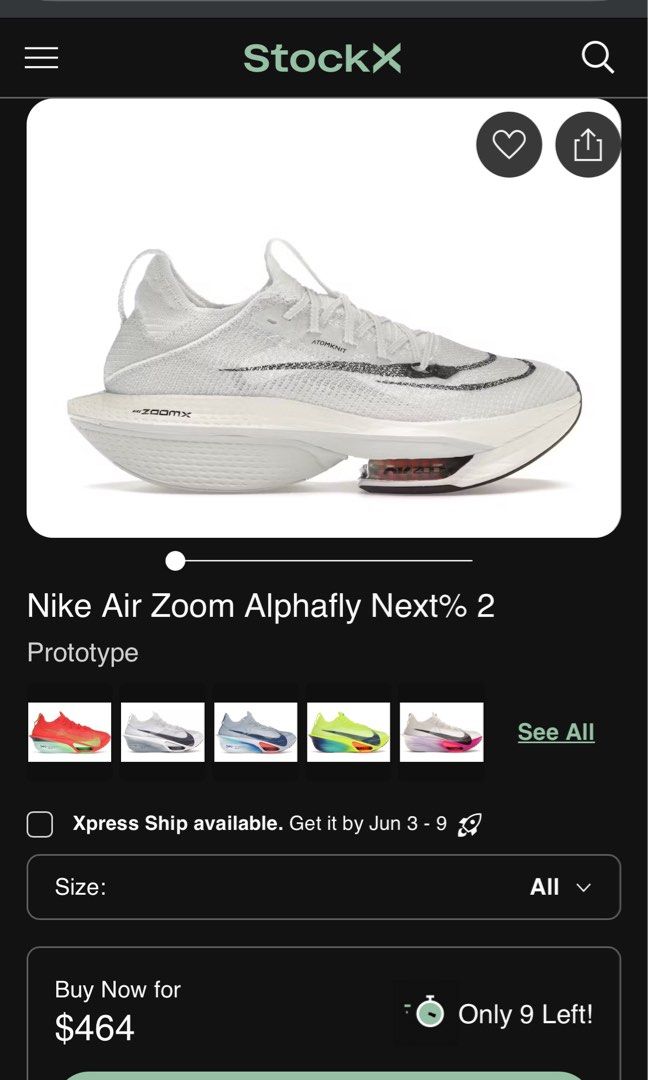 Nike Air Zoom Alphafly Next% 2 Prototype sz7 mens (Category: Sneakers) located in Manila. Submitted by wiseearth.075b2f (Listing ID 1440501663, Image 1). Description: - Nike Air Zoom Alphafly Next% 2 Prototype sz7 mens ₱2995 nego Nike Alphafly Next% 2 Prototype - Excellent for running performance - Sold as is, please review photos for condition details -Issue madumi lang No seps and drags.