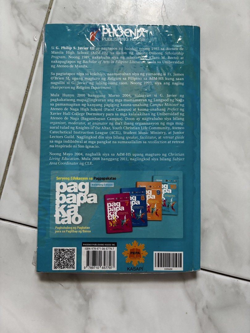 pagpapakatao 10 phoenix publishing grade 10 book (Category: Textbooks) located in Bacoor. Submitted by ea0.5 (Listing ID 1440407724, Image 2). Description: manage expectations.. preloved grade 10 book .
