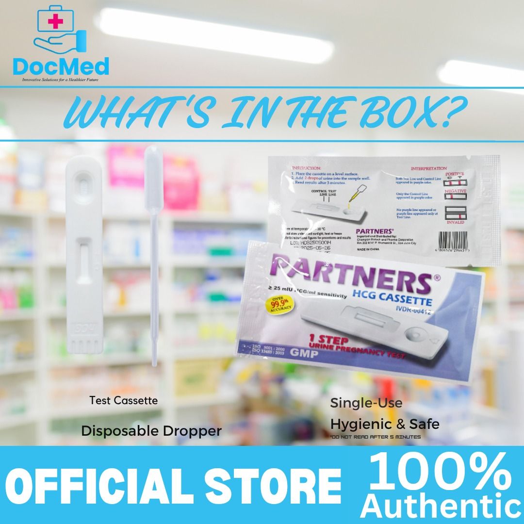 PARTNERS PREGNANCY TEST KIT 100 PCS PER BOX (Category: Medical Supplies & Tools) located in Quezon City. Submitted by marketing_zyra (Listing ID 1440478968, Image 3). Description: 📢 OPEN FOR BULK ORDERS!!! 📦✨ ✅ AVAILABLE ON HAND / READY STOCKS! Huwag nang maghanap pa — lahat ng medical supplies na kailangan mo, nandito na sa amin! 💙 🩺 DXS ENTERPRISES INC. Your trusted supplier of Medical Supplies & Equipment! ✔️ We accept RETAIL and BULK ORDE