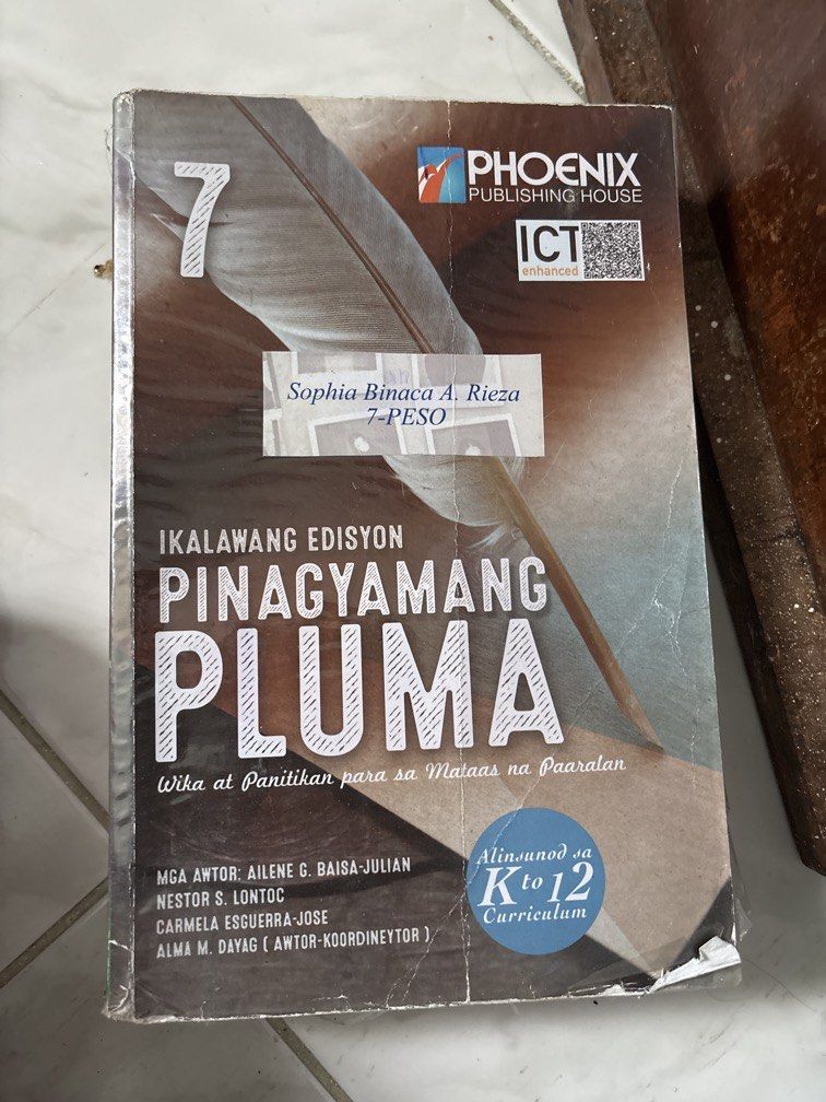 Pinagyamang Pluma Grade 7 book 2nd edition (Category: Textbooks) located in Bacoor. Submitted by ea0.5 (Listing ID 1440410446, Image 1). Description: manage expectations.. preloved grade 10 book .