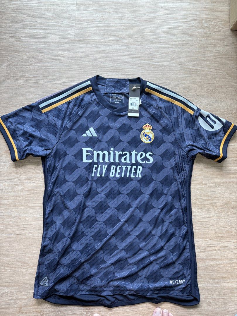 [PLAYER EDITION] REAL MADRID CF ADIDAS heat.rdy 2023/24 AWAY JERSEY (Category: Activewear) located in Singapore. Submitted by meatpuppets (Listing ID 1440447937, Image 2). Description: Adidas BNWT Player Edition Heat.RDY Toni Kroos Size XL While Stock Last.