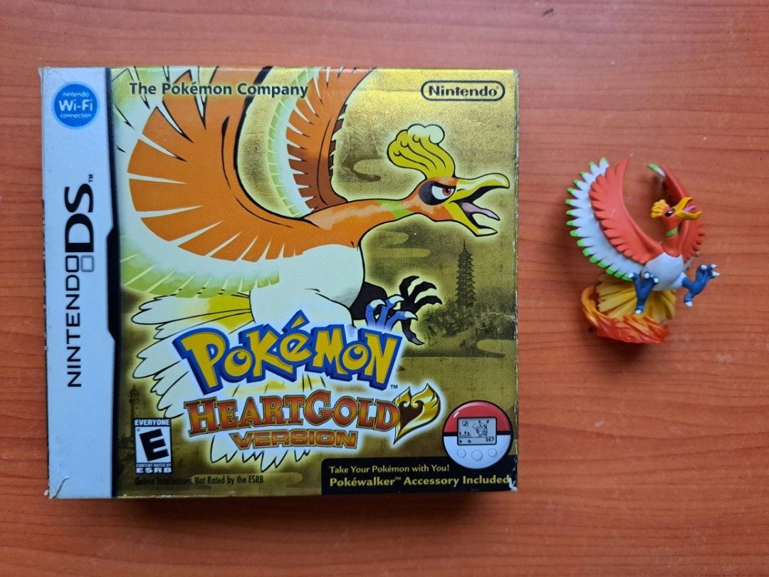 Pokemon HeartGold version + Ho-oh preorder bonus (Complete) (Category: Nintendo) located in Rizal. Submitted by retropesos (Listing ID 1440407670, Image 2). Description: Pokemon HeartGold - Complete set including original case, manuals, and inserts - Ho-oh Pre-order bonus - Pokemon walker newly replace battery - Free Pokemon tote bag - Free Nintendo catalog.