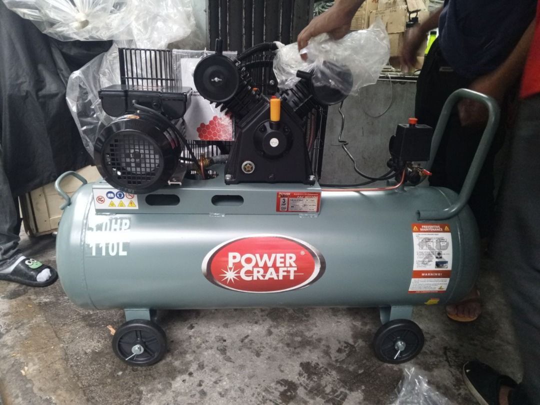 Powercraft Air Compressor Specs: PAC 30110H, 3HP (Category: Everything Else Others) located in Manila. Submitted by joeyroque09 (Listing ID 1440402110, Image 2). Description: Powercraft Air Compressor Specs: PAC 30110H, 3HP Price: 29500.