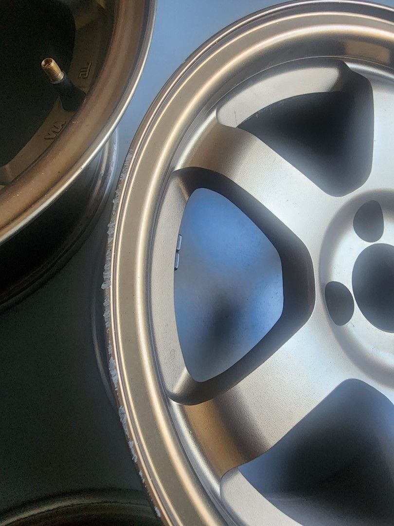 Rays TE37 (Category: Used Rims) located in Singapore. Submitted by muhdfazli (Listing ID 1440425903, Image 3). Description: Item already dekit. There's slight kerb rash shown at 2nd and 3rd pic. 15 inch 4×100 Pcd Et35 Location : B.panjang.