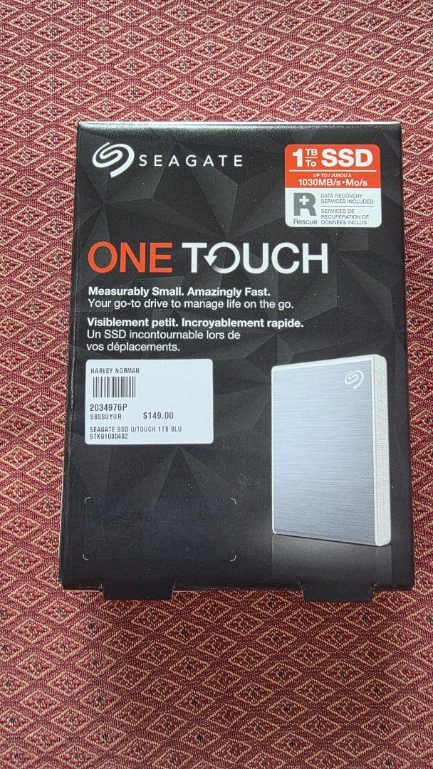 Seagate One Touch 1TB External SSD466337022545111040