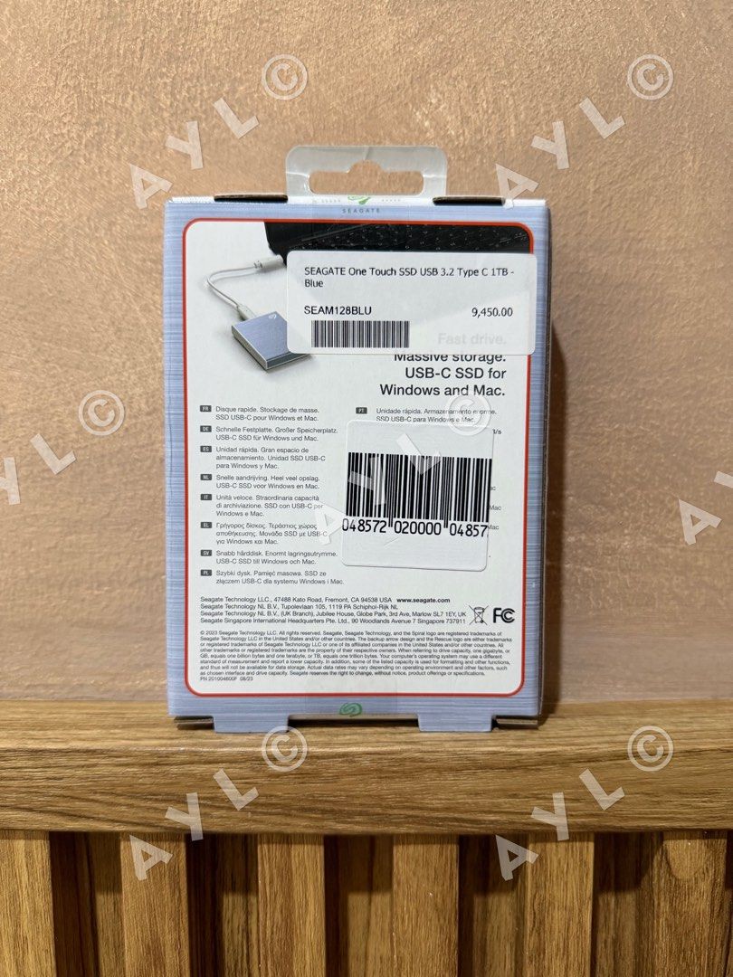 Seagate One Touch SSD 1TB (Category: Hard Disks & Thumbdrives) located in Quezon City. Submitted by certifiedhoarder (Listing ID 1440478794, Image 2). Description: BRAND NEW SEALED/UNOPENED Bought from Power Mac Center for 9,450 Selling at 7,999 only Selling because we ended up not needing the extra storage anymore..