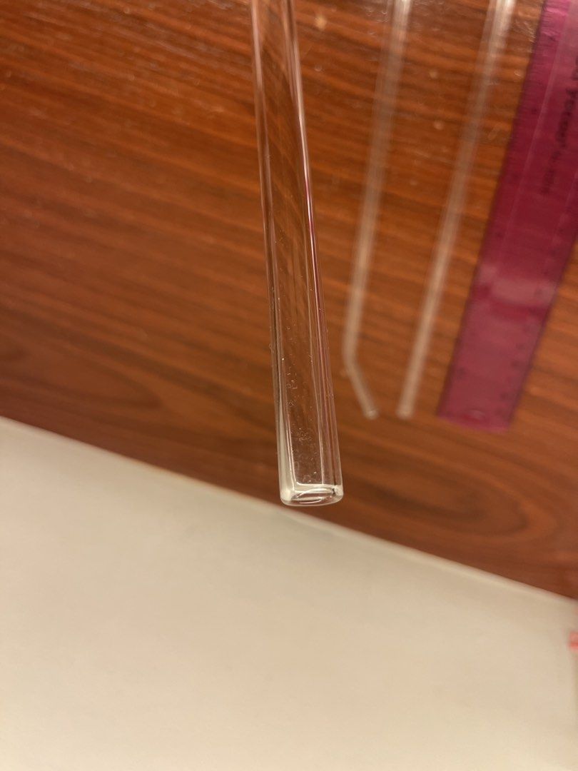 Set of 3 Clear Glass Drinking Straws (Category: Other Kitchenware & Tableware) located in Mandaluyong City. Submitted by manilasyoungstunna (Listing ID 1440414491, Image 2). Description: RFS: got as a gift but I dont use straws Price negotiable - Set of 3 clear glass straws - Includes 1 bent straw and 2 straight straws - Reusable and eco-friendly alternative to plastic - Ideal for smoothies, juices, and cold beverages - Easy to clean - Ruler incl