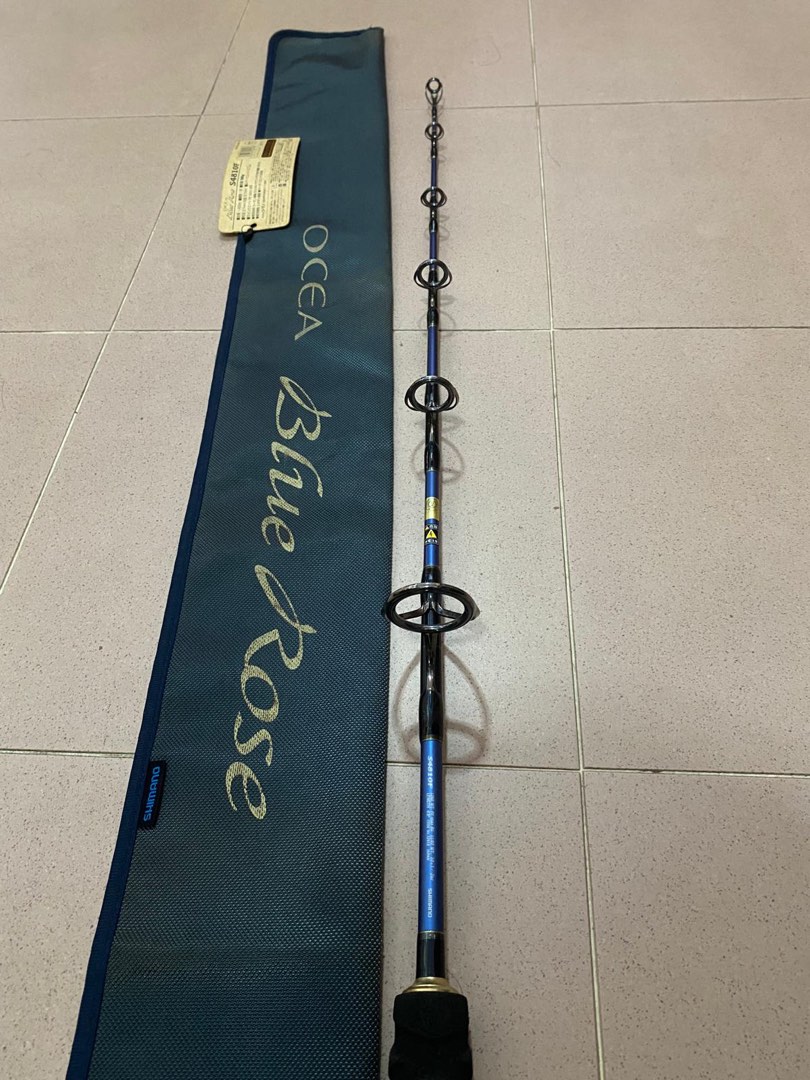 Shimano OCEA Blue Rose S4810F Fishing Rod with Rod Bag, Sports