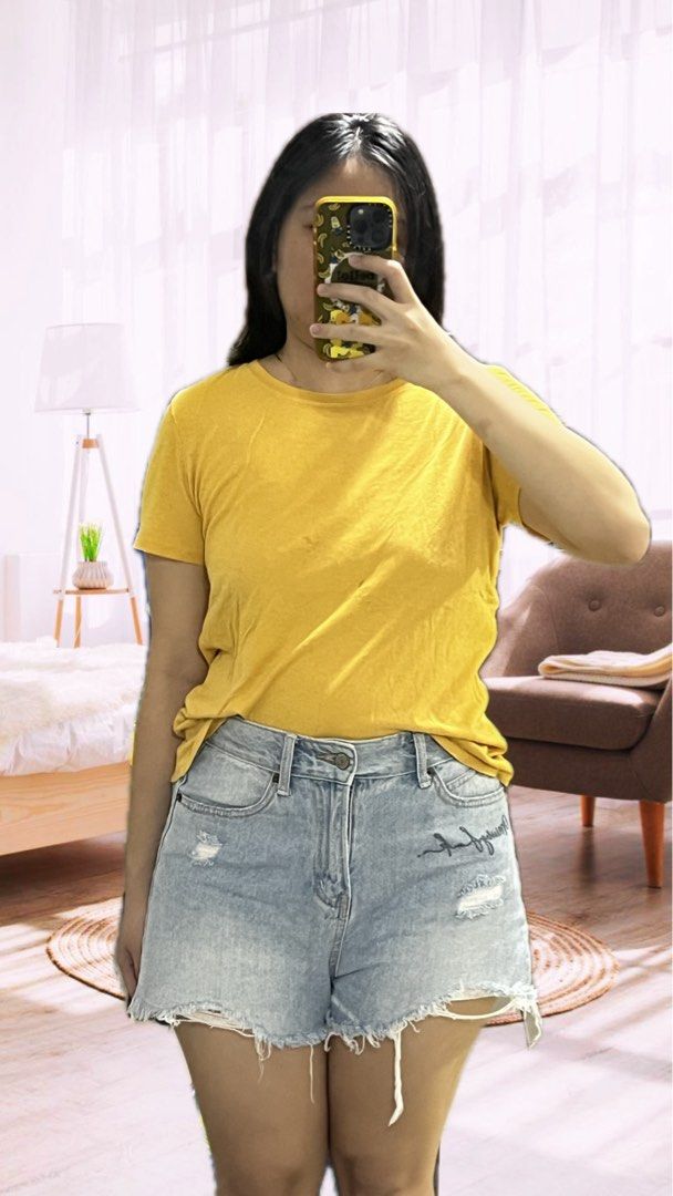 Snoopy Graphic Tee / Yellow Summer Colored Tee (Category: Tshirts & Polo Shirts ) located in Manila. Submitted by brownqueen65310 (Listing ID 1440448607, Image 3). Description: - Adorable Snoopy graphic t-shirt - Light pink color - Short sleeves - Relaxed fit for comfort - Versatile for casual wear - Pairs easily with shorts or jeans - 50 each.