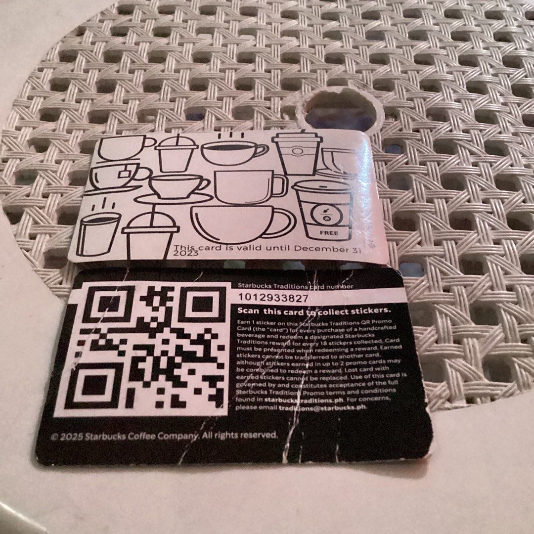 Starbucks Traditions Card & Cafe Obra Card (Category: Vouchers) located in Caloocan City. Submitted by lostrtrp (Listing ID 1440466923, Image 2). Description: .