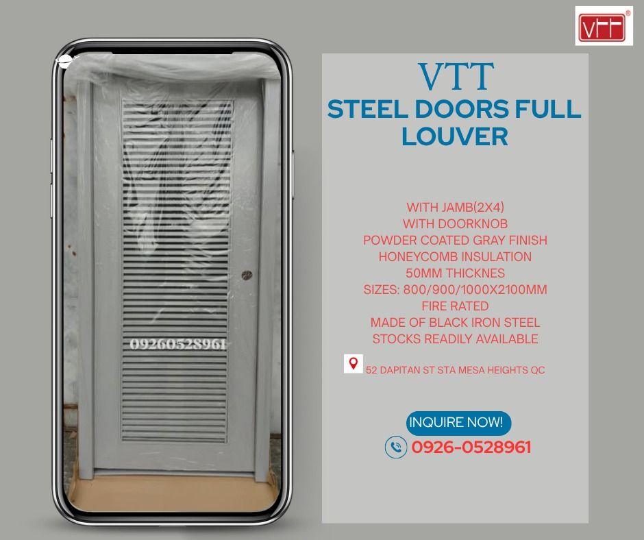 steel full louver (Category: Locks, Doors & Gates) located in Caloocan City. Submitted by vttsteeldoor-chelle (Listing ID 1440463565, Image 1). Description: .
