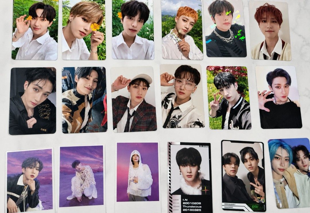 Stray Kids Photo Cards (Category: K-Wave Merchandise) located in Makati City. Submitted by jackyxstyles (Listing ID 1440512640, Image 1). Description: 50p take all.