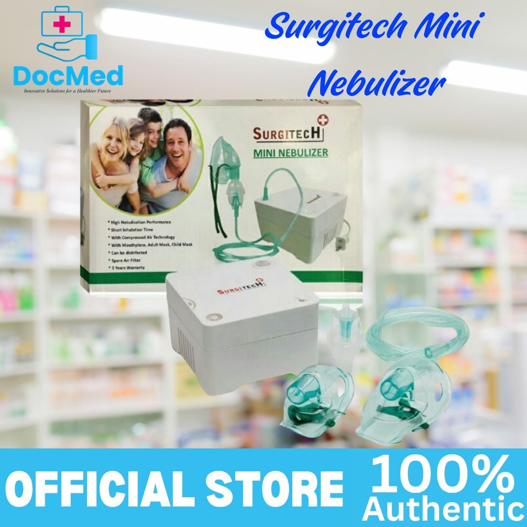 SURGITECH MINI NEBULIZER | COMPRESSOR NEBULIZER (Category: Medical Supplies & Tools) located in Quezon City. Submitted by zyra26 (Listing ID 1440455892, Image 1). Description: 📢 OPEN FOR BULK ORDERS!!! 📦✨ ✅ AVAILABLE ON HAND / READY STOCKS! Huwag nang maghanap pa — lahat ng medical supplies na kailangan mo, nandito na sa amin! 💙 🩺 DXS ENTERPRISES INC. Your trusted supplier of Medical Supplies & Equipment! ✔️ We accept RETAIL and BULK ORDERS ✔