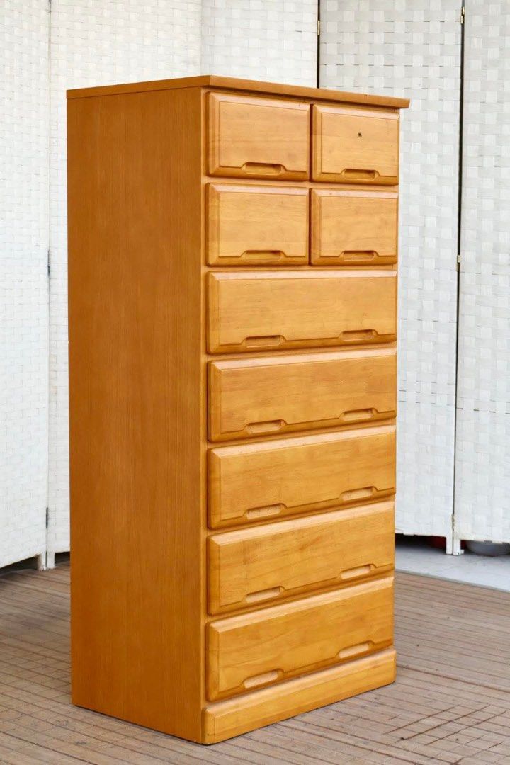 Tall Chest Drawer (Category: Shelves, Cabinets & Racks) located in Manila. Submitted by elliefurnies31 (Listing ID 1440552365, Image 2). Description: JAPAN SURPLUS FURNITURE MODERN DESIGN SLIM CHEST DRAWER WITH 9PULLOUT DRAWERS Size 23.75L x 15.75W x 49.5H in inches (AS-IS ITEM) *Minimal Scratch Only IN GOOD CONDITION.