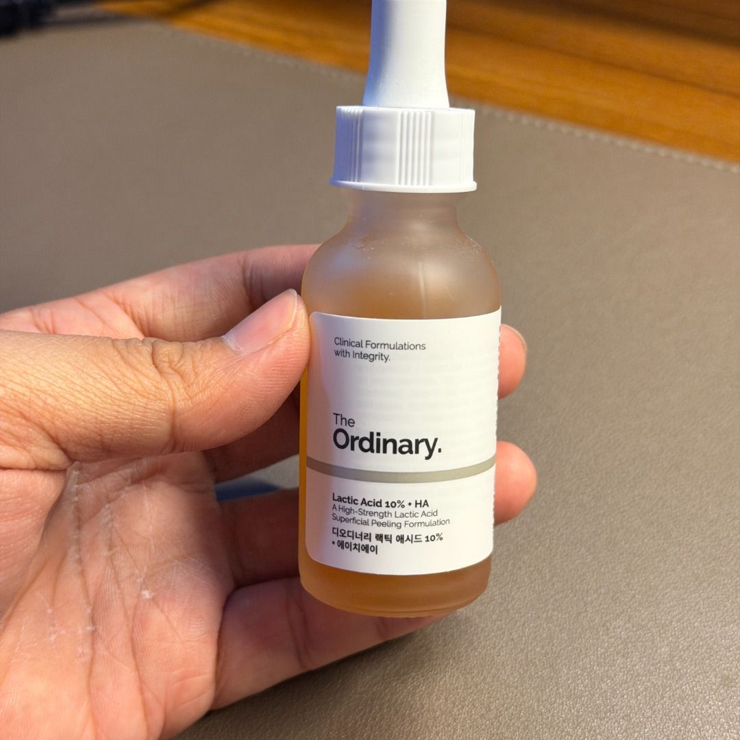 The Ordinary Lactic Acid 10% + HA Serum 30ml (Category: Face Care) located in Navotas City. Submitted by darkseed4 (Listing ID 1440459428, Image 2). Description: Bought in South Korea. Almost new. I am only using The Ordinary Niacinamide now. Original!! - The Ordinary Lactic Acid 10% + HA - High-strength superficial peeling formulation - Reduces the look of textural irregularities and dullness - Apply a few drops to cleansed face - 30ml bottle - 