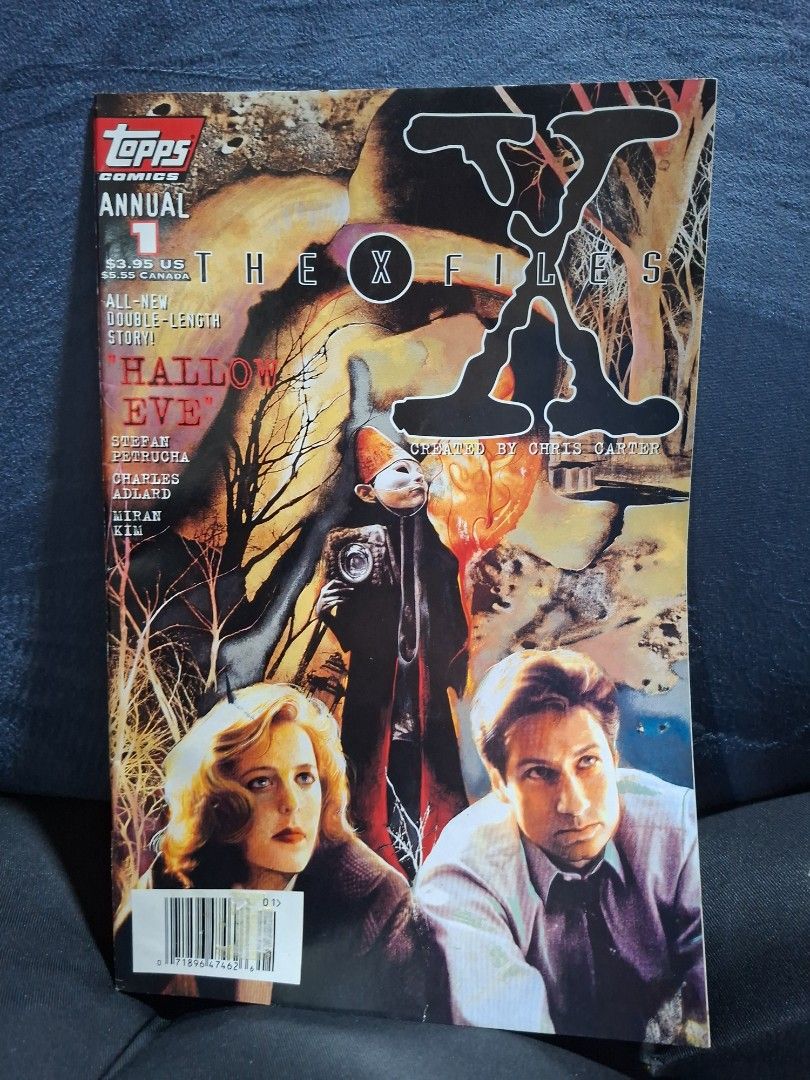 The X-Files issue #1 _ Annual (Category: Comics & Manga) located in Manila. Submitted by crujones (Listing ID 1440528553, Image 1). Description: X-Files issue #1 Topps comics Published: Year 1995 Story: A dig in Africa recovers bones of what may be "Eve", mother of the human race. Unfortunately, everyone who touches them on their trip to a Massachusetts university ends up dead. Is there a ghost of the worlds first woman protecting the remains, or