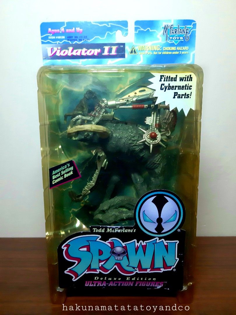 Todd McFarlane's Spawn Violator II Deluxe Edition Ultra-Edition Action Figures (Category: Figurines & Statues) located in Cavite. Submitted by hakunamatatatoyandcollectibles (Listing ID 1440526749, Image 1). Description: Todd McFarlane's Spawn Violator II Deluxe Edition Ultra-Edition Action Figures 🔥ATTENTION🔥 box is not in mint condition box orangish in color box is discoloration and has some cracks box still not opened though Japan imported i