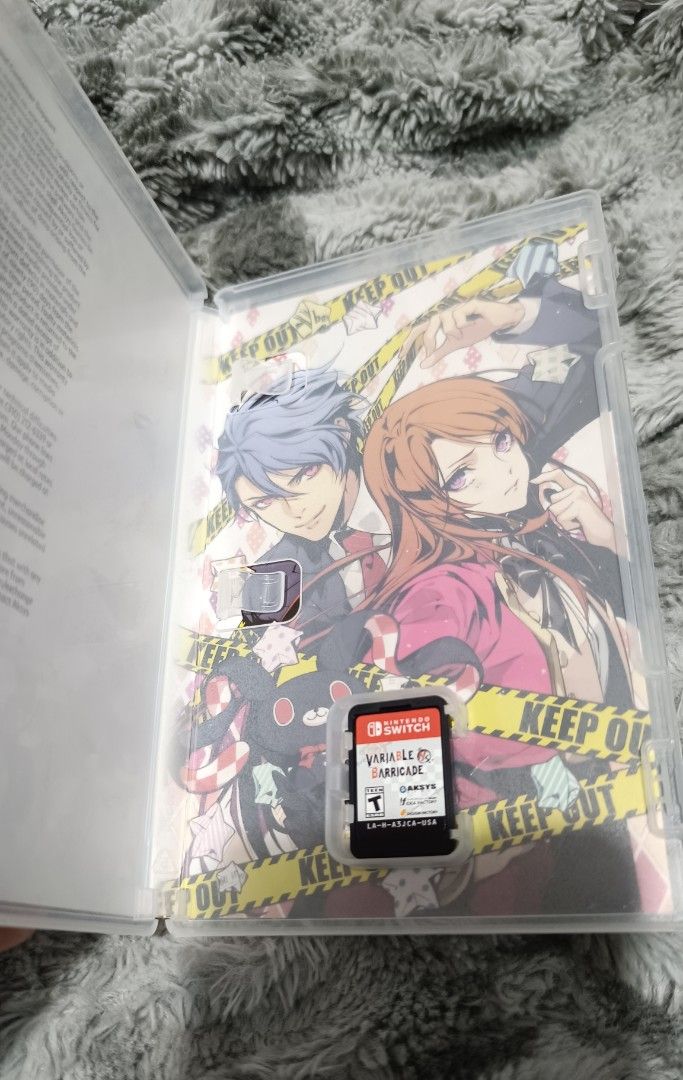 Variable Barricade Nintendo Switch Game Aksys (Category: Nintendo) located in Manila. Submitted by shirorinrin (Listing ID 1440438455, Image 2). Description: Selling Variable Barricade for NSW/NSW Lite. RFS: Need funds Weekdays: Can do meetup in Cubao - Farmers Market, Gateway Mall Can also do meetup in any MRT-3 stations Weekends: Can do meetup in Montalban Town Center.