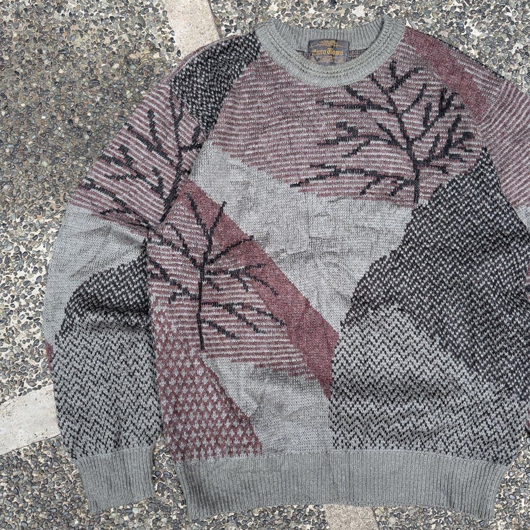 Vintage 1990s Textured Knited Sweater (Category: Coats, Jackets and Outerwear) located in Baguio. Submitted by secondoption.ph (Listing ID 1440526867, Image 2). Description: width 22 length 25.5.