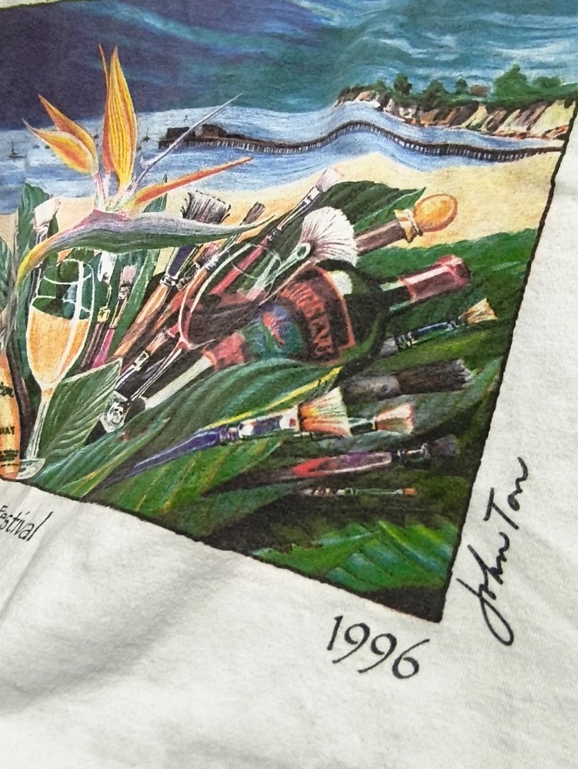 Vintage 1996 Capitola Art & Wine Festival T-Shirt (Category: Tshirts & Polo Shirts ) located in Davao. Submitted by thethriftproject082 (Listing ID 1440490412, Image 3). Description: 𝙑𝙄𝙉𝙏𝘼𝙂𝙀 𝘾𝘼𝙋𝙄𝙏𝙊𝙇𝘼 𝘼𝙍𝙏 𝘼𝙉𝘿 𝙒𝙄𝙉𝙀 𝙁𝙀𝙎𝙏𝙄𝙑𝘼𝙇 1996 📍𝙎𝙞𝙯𝙚 𝙤𝙣 𝙏𝙖𝙜: 𝙇 📍1-1-2 𝙎𝙏𝙄𝙏𝘾𝙃𝙄𝙉𝙂 📍𝘿𝙞𝙢𝙚𝙣𝙨𝙞𝙤𝙣𝙨: 21 𝙓 29 📍𝙋𝙧𝙞𝙘𝙚: 550.