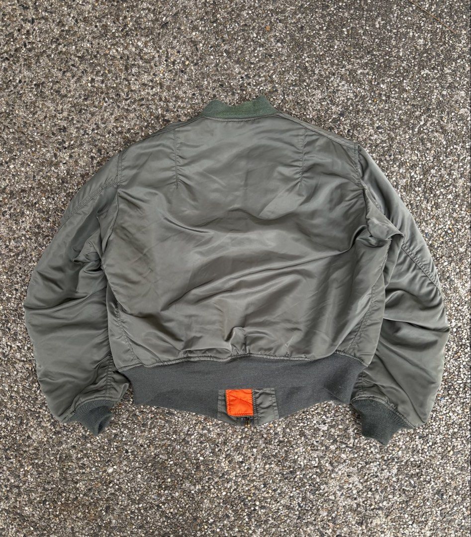 Vintage Alpha Industries MA-1 Bomber Jacket (Category: Coats, Jackets and Outerwear) located in Quezon City. Submitted by though.bare (Listing ID 1440500153, Image 2). Description: Fits on L up to XL for Men In good, worn condition. See photos for flaws. Width : 26" Length : 24.5" Sleeve : 24.5" Shoulder : 19.5" No-when worns. Listings not marked sold/reserved are available. These are preloved/used items, manage expectations. Visit my profile for