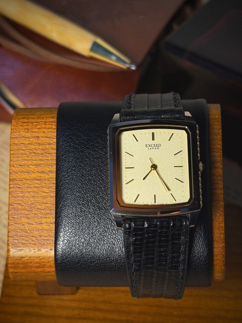 Vintage Citizen Exceed (Category: Luxury Watches) located in Manila. Submitted by jeff_jeff_ (Listing ID 1440396826, Image 1). Description: Vintage Citizen Exceed “Tank” style dress watch from the early 1980s, specifically identified as a high-end, high-accuracy quartz model. The Exceed line represented Citizen’s “top end” for precision watches during the 1980s, intended to compete with luxury brands like Cartier and Seiko’s premium lines. The en