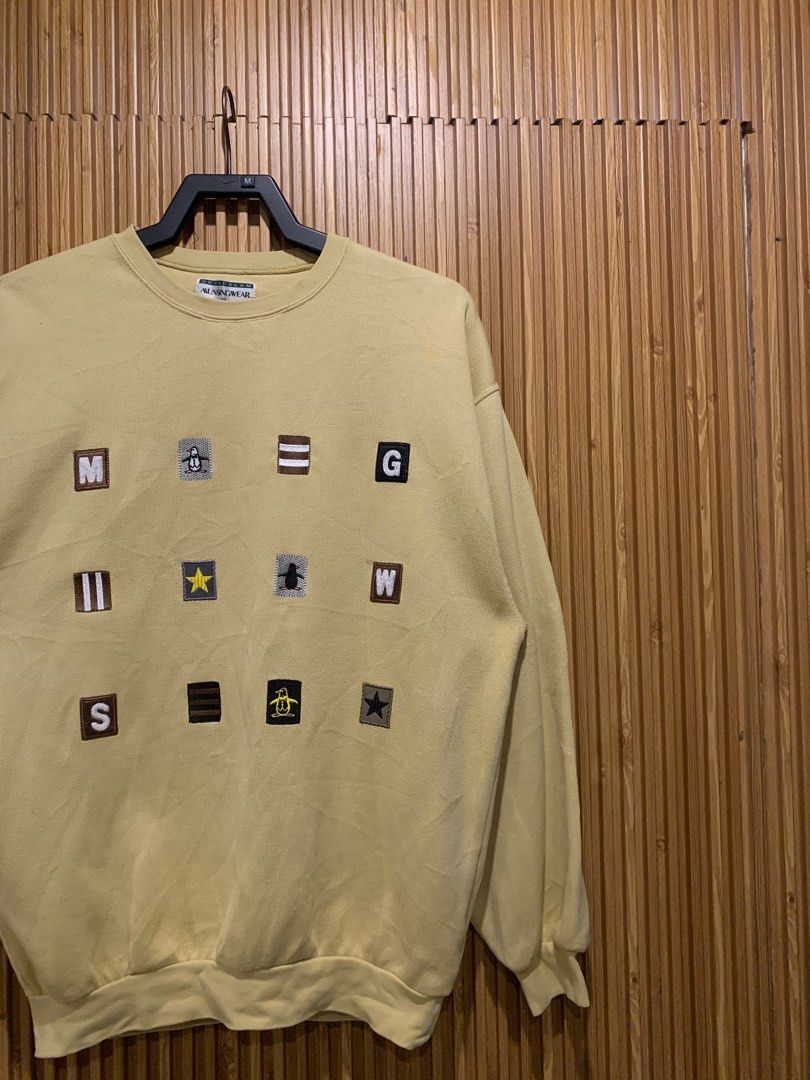 Vintage Munsingwear Embroidered Penguin Patch Sweatshirt (Category: Coats, Jackets and Outerwear) located in Bacolod City. Submitted by mixedgarmzbcd (Listing ID 1440450892, Image 2). Description: •Excellent Condition •Color rate 9/10 •Made in Japan •Fits Medium-Large Width: 22 Length: 27.5 •No issue.