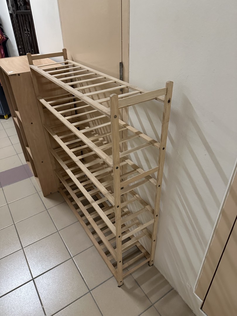 Wooden Shoe Rack |letgo, Furniture & Home Living, Furniture, Shelves ...