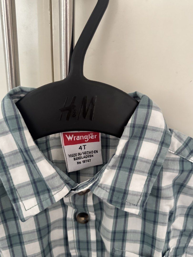Wrangler Polo (Category: Babies & Kids Fashion) located in Quezon City. Submitted by kfrys (Listing ID 1440460212, Image 2). Description: Wrangler Size: 4T Rfs: Decluttering Used 1x No flaws.