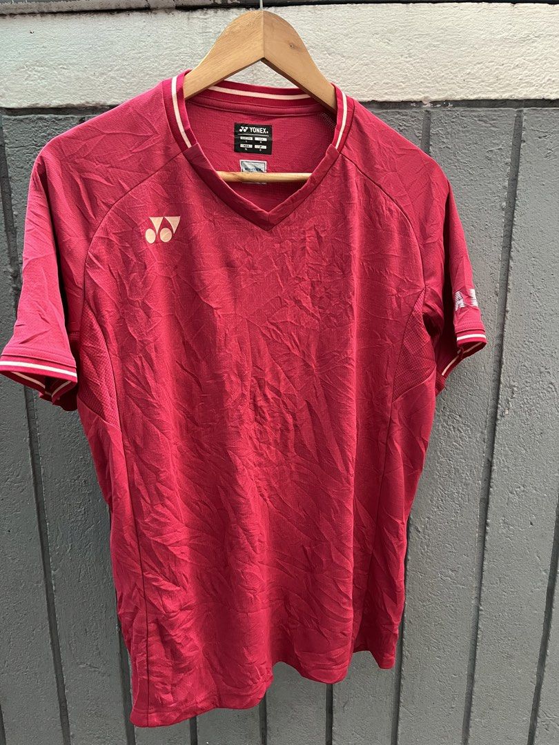 Yonex Very Cool Dry Shirt (Category: Activewear) located in Manila. Submitted by mkjah (Listing ID 1440537453, Image 1). Description: Yonex Very Cool Dry Technology Reddish Rose Size US M; Asia Xl (W) 20-21 (L) 27 No issues Excellent condition Color may vary due to lighting Clearance Price: 300 plus shipping Please manage your expectations before placing your order. Please note that there may be stains or anything. the pictures will be posted, if