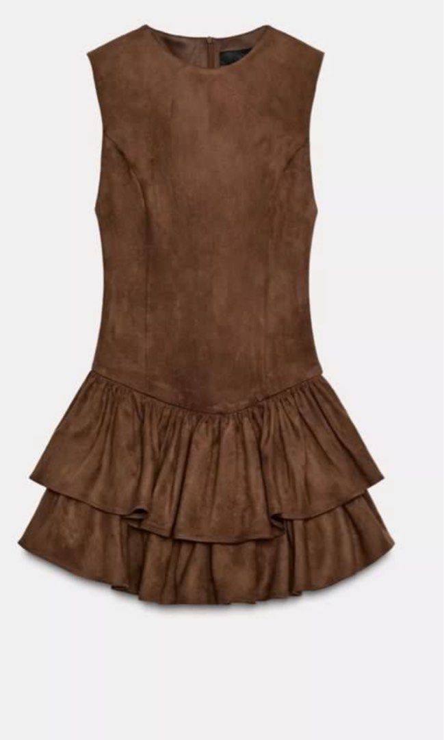 Zara faux suade brown (Category: Dresses) located in Makati City. Submitted by grwmdeclutter (Listing ID 1440486343, Image 2). Description: Used once for a few hrs lang.